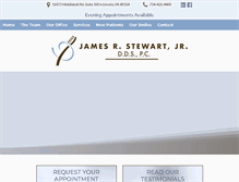 Tablet Screenshot of jamesstewartdds.com
